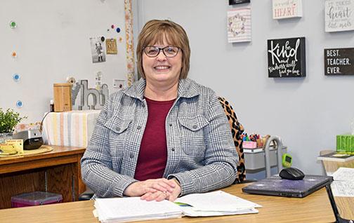 Barb Hansen waited until later in life to pursue a degree in education, and says it has been a challenging but often rewarding career. She has kept a folder full of notes from former students, which she now cherishes.