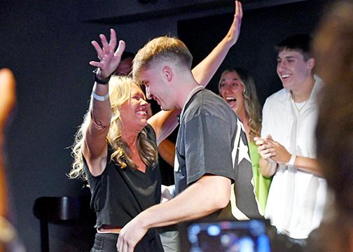Baylor Scheierman’s first hug after being selected by the Boston Celtics with the 30th pick in the 2024 NBA draft was with his mother, Shannon. 